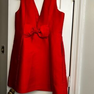 Kate Spade Vibrant Red Backless Bow Mini Dress